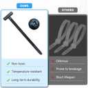 2 x 100 PCS Heavy Duty Nylon Cable Tie Buckles with Locking Pins & Buttons, UV Resistant Self-Locking Zip Tie Mounts for Car Bumper Repair, Automotive Body Fasteners, Universal Fit for Most Vehicles