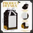 Eaasty 24 Pcs 2026 Graduation Gift Boxes with Window Large Black Graduation Gift Box for Stuffed Bear 9.8 x 7 x 5.1 Inch Class of 2026 Grad Party Favors for High School College Grad Decor, with Ribbon