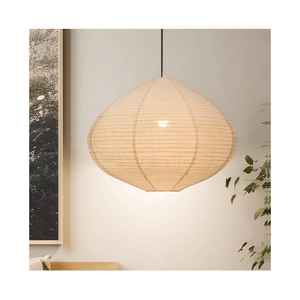 2 PCS Hanging Lamp shade Round 20INCH Blended Linen Pendant Lampshade Handmade Hanging Lantern Minimalist White Lamp Decorations Suitable for the Living room Hallway Bedroom and Kitchen