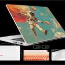 Case for 2026 MacBook Pro 14-inch M5 M4 M3 M2 M1 Pro/Max Chip, Release 2026 2025-2021, Model A3427 A3426 A3434 A3112 A3401 A3185, Astronaut Floating
