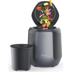 Electric Kitchen Composter 4.2L Large Capacity Food Waste Composter, Odor-Free & Quiet Countertop Compost Bin for Home, Indoor Food Cycler with Replaceable Charcoal Filtration