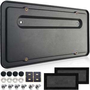 Rear License Plate Holder for Tesla Model Y and Model 3, Back License Plate Bracket Frames with Screws and Backseat Air Vent Cover, Rear Plate Mounting Kit