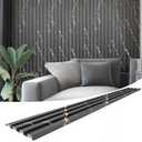 Art3d 8-Pack WPC Slat Panel for Interior Decor, Decorative Fluted Accent Wall Covering for Living Room Bedroom TV Background Office, 96 x 6 Inch - Granite