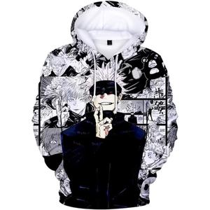 Gojo Satoru Hoodie Costume Cosplay Sweatshirt Sweater 3D Novelty Hooded Pullover for Men Women