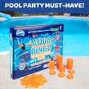 Pool Bingo Diving Game for Kids- Summer Party Fun Edition - Dive & Call 30 Sinking Animal Themed "Numbers", Fill Your Card- 150 Marker Chips &16 Double Sided Waterproof Play Cards & Bag, Xmas Gift