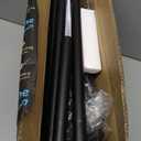 Corner Shower Caddy Tension Pole: Adjustable Rustproof 4-Tier Inside Bathroom Organizer - 47-121 inch Quick Installation Bathtub Shelves for Shampoo Storage - Rod Floor Standing Bath Rack - Black