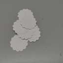 100 Pcs Scalloped Cake Pop Boards with Hole 2 Inch Mini Round Candy Cake Base Cardboards for Baby Shower Dessert Table Cupcakes Pastries Birthday Party Wedding Supplies(White)