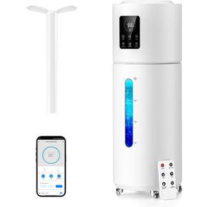 Smart Humidifiers for Large Room Bedroom Home 1800 sq.ft, 17L/4.5Gal Large Humidifier with Extension Tube & 3 Mist Modes, Top Fill Whole House Cool Mist Humidifiers for Plant Commercial Office