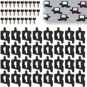 40 Light Clips for Govee H705 H805 with 80 Screws Mounting Clips Compatible with Govee Permanent Outdoor Lights Extension (Black)