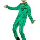 Rubies Men's Dc Comics Batman Forever Deluxe Riddler Costume Jumpsuit, Jacket, Hat, and Eye Mask (Medium)