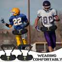 Mepase 2 Pcs Football Hand Warmer Cross Reusable Hand Pouch with Zipped Pocket and Adjustable Waist Strap for Outdoor Sports Football, Baseball, Hiking & Camping