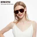 Lightweight TAC Polarized Tinted Classic Vintage Retro 70s Sunglasses, TR-90 Frame for Women Men, UV 400 Protection