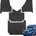 Floor Mats for Freightliner Cascadia 2018–2025 All-Weather Heavy Duty Rubber Waterproof Cascadia 126 Truck Floor Liners, Non-Slip, Easy to Clean, 4-Piece Set