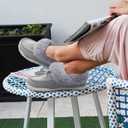 BARERUN Womens Moccasin Snow Boots Warm Winter Boots Ankle Boots for Women Outdoor Fur Lined Womens Shoes Slippers (8, Grey)