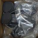 Bell Glides Replacement Office Chair or Stool Swivel Caster Wheels to Fixed Stationary Castors, Office Chair Wheels for Carpet - with Separate Self Adhesive Felt Pads/Chair Feet Wheel Stopper (BLACK)