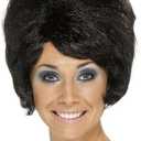 Smiffy's Women's 60's Beehive Wig Short (Black)
