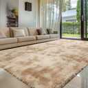 Sour Lemon 8x10 Area Rugs for Bedroom, Living Room Fluffy Rug, Large Area Rug Shag Shaggy Carpet Soft Plush Furry Bedside Rugs, Machine Washable Area Rugs for Kids Girls Boys Home Decor Anti Slip (Light Camel)