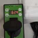 Electric Greenhouse Heater with Thermostat - 1500W Stainless Steel Outdoor Fan Heater, Fast Heating, Overheat Protection, Heating for Garage, Flower Room, Grow Tent (Silver)