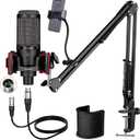Condenser Microphone XLR,Professional Studio Recording Microphone for Computer PC,Cardioid Podcast Mic Kit with Boom Arm,Gaming Microphone for Streaming,ASMR,Singing,Voice Over,Vocal,YouTube,Zoom