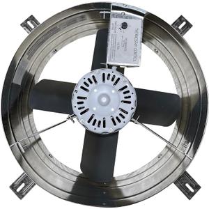 iLiving ILG8G14-12T Automatic Gable Mount Attic Ventilator Fan with Adjustable Thermostat, 2.85 Amp, 2339 CFM, Single-Speed | Automatic, 2339 CFM, 3.10 Amp, Single-Speed