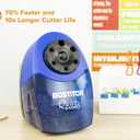 Bostitch Office QuietSharp Electric Pencil Sharpener, Heavy Duty Classroom or Office Use, Size Selector with 6 Different Sizes, Blue