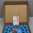 Infinity Weighted Hula Fit Hoop for Adult Weight Loss, 2 in 1 Smart Fitness Exercise Hoop for Women Abs Workout, Fit on Form 24/28/32 Detachable Knots (Blue - 47 Inch)