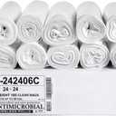 Aluf Plastics High Density Bags, 10 Gallon, 1000 Count, 6 Micron (eq), 24" x 24", Clear, for Bathroom, Office, Industrial, Commercial, Janitorial, Municipal, Recycling