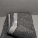 FinRec 5x7 Washable Area Rugs for Bedroom Living Room, Low Pile Thin Rug Solid Color, Non-Slip Carpet Indoor for Home Decor (Grey)