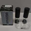 Electric Salt and Pepper Grinder Set, Automatic Salt and Pepper shakers with Upgraded 6-Level External Adjustable Coarseness, Battery Operated, Larger Capacity with Led for Home Kitchen (Black/Black)