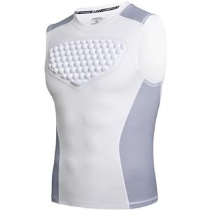 COOLOMG Youth Baseball Chest Protector Softball Padded Shirt Heart Guard Sternum Protection for Football Lacrosse, XS
