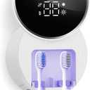Toothbrush Holders for Bathroom, WONICO Toothbrush Sanitizer Holder, Tooth Brush Wall-Mounted Cleaner Organizer with Auto-Inductive Cover, Air Drying Fits Most Electric, Manual and Kids Toothbrushes