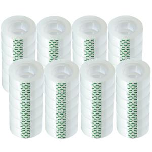 Transparent Tape Refill Rolls for Dispenser, Tear by Hand,48 Rolls x 900 inches
