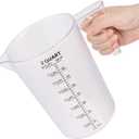 Food-Grade Plastic Measuring Pitcher  64 Ounce & 8 Cups Measuring Cups with Handle for Liquid, Motor Oil, Pool & Lawn Chemicals, Dilution, Soap Mixing, Brewing, Commercial & Kitchen Use(2000ml)