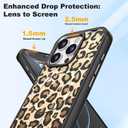 IYH for iPhone 16 Pro Case with 3 Interchangeable Magnetic Back Covers, Military-Grade Protection | Wireless Charging Compatible, Floral Pattern, Black