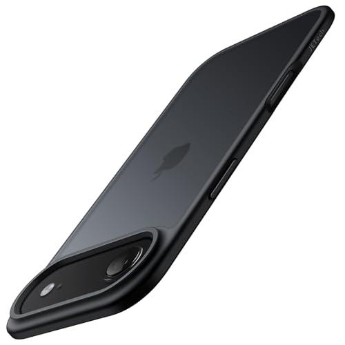 JETech Matte Case for iPhone Air, Shockproof Military Grade Drop Protection, Frosted Translucent Back Minimalist Phone Cover, Anti-Fingerprint, 6.5-Inch Display (Black)