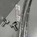 Curved Shower Curtain Rod Tension Mount for Bathroom, Stainless Steel, Adjustable 43-72 Inches, Silver