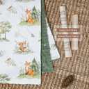 Baby Blanket for Boys Girls, Super Soft Double Layer Minky Dot Blanket with Woodland Animals, 30x40 Inch Lightweight Dotted Backing for Infant Toddler Nursery Crib, Sensory Security Throw