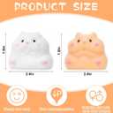 2 x Vodolo Taba Squishy Hamster,2 PCS Ultra-Soft Stress Relief Squishy Fidget Toys Adults,Small Cute Sensory Squeeze Toys,Fun Kids Enjoy Decompression Toy,Soft and Relaxing Squeezing Toy
