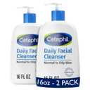 Cetaphil Face Wash, Daily Facial Cleanser for Sensitive, Combination to Oily Skin, NEW 16 oz 2 Pack, Gentle Foaming, Soap Free, Hypoallergenic