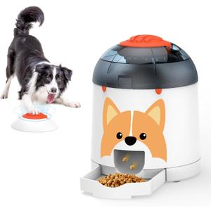 Potaroma Dog Puzzle Feeder Toy, Interactive IQ Training, Electronic Treat Dispenser, Automatic Rechargeable with Remote for Food Dispensing, All Breeds, 280ml Capacity
