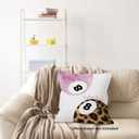 Trendy Cheetah Print Lucky 8 Balls Throw Pillow Covers 18x18, Retro Leopard Preppy Decor Pillow Cases for Teen Girls Dorm Room Bedroom Living Room, Lucky You Feeling Lucky Pillowcases for Bed (Pink-c1)