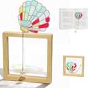 2 x Thornbloom Stained Glass Bookmarks for Women, Cute Shell Book Mark - Perfect Gift for Book Lovers, Teachers, Women