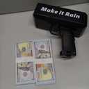 Money Gun Automatic Cash Toy Gun Make It Rain Money Shooter Gun for Parties,Club Events Christmas, Halloween, Birthday Parties, Weddings Fun Prop Money Gun for New Year Gift