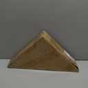 Wooden Flag Box Display Case for Small 3'x5' Folded American Flag (Not fit 9.5'x5' Burial Flag), Military Veteran Flag Shadow Box with HD Tempered Glass, Wall Mounted Triangle Flag Frame, Brown Finish