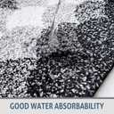 Bathroom Rugs, Thick Absorbent Bath Mat Rug Non Slip, Soft Shaggy Bath Room Floor Mats for Bathroom, Machine Washable,(24"70",Black)