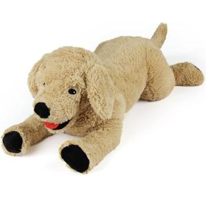 LotFancy Dog Stuffed Animals, 26'' Cuddly Golden Retriever Stuffed Animals, Dog Plush Toy, Large Stuffed Dog for Birthday, Beige