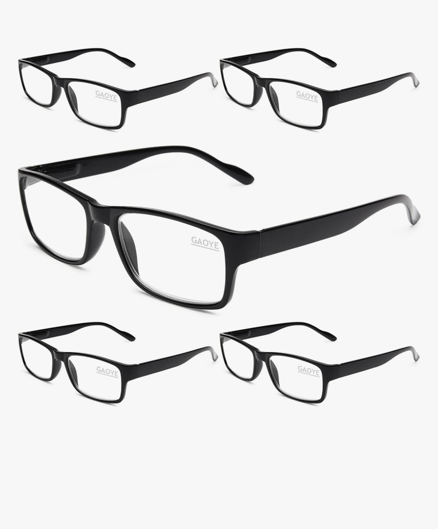 Gaoye Professional Reading Glasses for All Day - Computer Readers with Blue Light Protection - Value Pack 5.5x