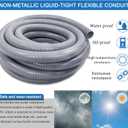 1inch 50ft Electrical Conduit Kit,Liquid-Tight Conduit and Connector Kit with 5 Straight and 3 Angle Fittings Included,Flexible Non -Metallic Liquid Tight Electrical Conduit(1" Dia, 50 Feet)