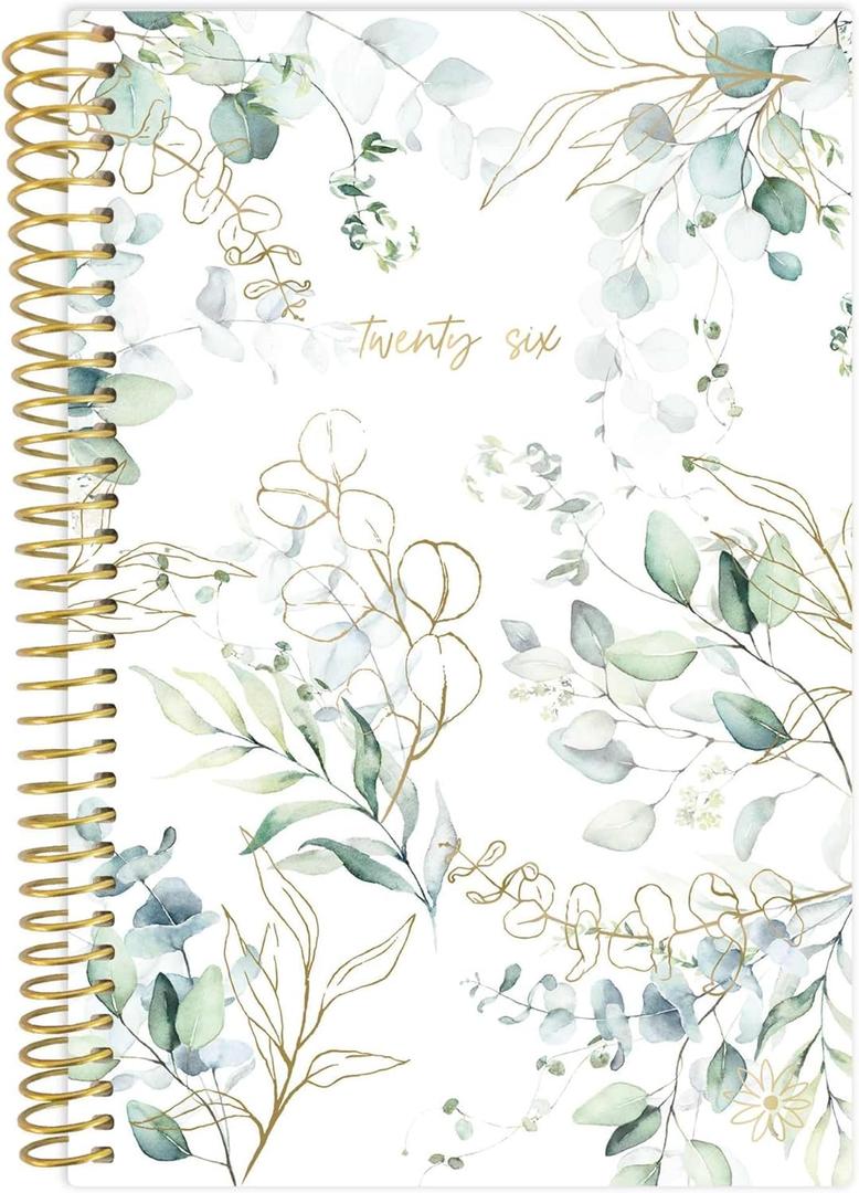 bloom daily planners 2026 Pocket Planner - 4 x 6 - (January 2026 - December 2026) - MINI Weekly/Monthly Agenda Organizer & Calendar Book - Eucalyptus, White