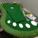 Floating Golf Green for Pool, Floating Chipping Green Mat with Ball Retriever for Pool/Lake, No Drifting Floating Golf Putting Turf Game Set for Golfers